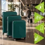 TRIZAND Sötétzöld 3 részes bőrönd szett Kezdő áron