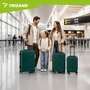 TRIZAND Sötétzöld 3 részes bőrönd szett Kezdő áron