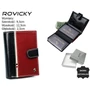 ROVICKY bőr RFID pénztárca 326L-RBA-D FEKETE-VÖRÖS