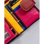 Női bőr pénztárca PTN D24-S-MNK Red Multi