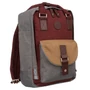 LULUCASTAGNETTE NANO GRIS/BORDO textil hátizsák