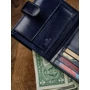 RFID bőr pénztárca ROVICKY 331L-RBA-D NAVY-RED