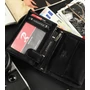 RFID bőr pénztárca RONALDO N4-VT Fekete+piros