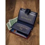 RFID bőr pénztárca ROVICKY 331L-RBA-D NAVY-RED