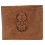 Férfi bőr pénztárca RFID védelmi kutyaképpel N992-CHM-DOG-2 Cognac
