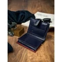 RFID bőr pénztárca ROVICKY 331L-RBA-D NAVY-RED