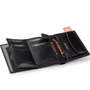PETERSON PTN 339 2-1-1 FEKETE RFID bőr pénztárca