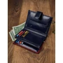 RFID bőr pénztárca ROVICKY 331L-RBA-D NAVY-RED