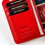 Valódi bőr női Pénztárca sok kártyatartóval RFID védelemmel