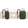 Peterson extrabővíthető zöld színű hátizsák kézipoggyász méretben 40 x 30 x 20 cm