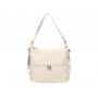 Kép 1/5 - Valódi bőr női táska és hátizsák bézs színben S7151 Beige