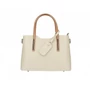Valódi bőr női táska M9018 Beige+Cognac