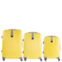 Kép 1/6 - 3 db-os bőrönd szett sárga színben