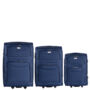 Kép 1/10 - ORMI 3 db-os bőrönd szett kék színben