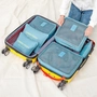 Kép 3/10 - Bőröndrendező táskák utazáshoz 6 db-os szett navy pöttyös színben