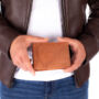 Kép 10/10 - GIULIO valódi bőr férfi pénztárca díszdobozban RFID rendszerrel márványos barna színben