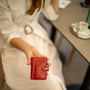 Kép 12/12 - Fairy Crystal köves valódi bőr női kártyatartó piros RFID védelemmel