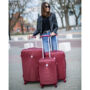 Kép 11/15 - LEONARDO DA VINCI Bőrönd kabin XS méret kivehető kerékkel WIZZ ingyenes kabinbőrönd