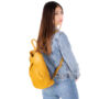 Kép 3/3 - Valódi bőr női hátizsák sárga színben