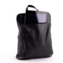 Kép 3/10 - Valódi bőr női hátizsák Ipad tartóval fekete színben
