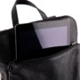 Kép 4/10 - Valódi bőr női hátizsák Ipad tartóval fekete színben