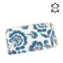 Kép 3/3 - Valódi bőr virágos női pénztárca kék színben
