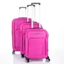 Kép 1/6 - 3 db-os bőrönd szett pink színben