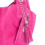 Valódi bőr női táska pink színben