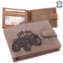 Kép 1/9 - Bőr pénztárca barna színben traktor mintával RFID védelemmel díszdobozban 5702-tractor-1