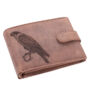 Kép 8/9 - Bőr pénztárca barna színben sólyom mintával díszdobozban RFID védelemmel 5702-solyom