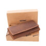 Kép 4/10 - Valódi bőr brifkó pénztárca barna színben díszdobozban ponty mitával