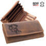 Kép 1/10 - Valódi bőr brifkó pénztárca barna színben díszdobozban ponty mitával