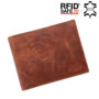 Kép 1/10 - GIULIO valódi bőr férfi pénztárca díszdobozban RFID rendszerrel márványos barna színben