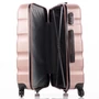 Travelway 3 db-os bőrönd szett rosegold színben
