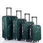 Kép 1/7 - Bőrönd szett 4 részes zöld színben
