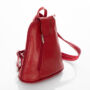 Kép 2/8 - Valódi bőr női hátizsák piros színben