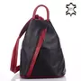 Kép 1/11 - Valódi bőr női hátizsák Fekete-Piros színben S6925