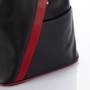 Kép 3/11 - Valódi bőr női hátizsák Fekete-Piros színben S6925