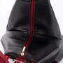 Kép 5/11 - Valódi bőr női hátizsák Fekete-Piros színben S6925