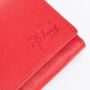 Kép 5/16 - Fairy valódi bőr pénztárca piros színben RFID rendszerrel díszdobozban