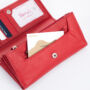 Kép 10/16 - Fairy valódi bőr pénztárca piros színben RFID rendszerrel díszdobozban