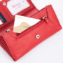 Kép 11/16 - Fairy valódi bőr pénztárca piros színben RFID rendszerrel díszdobozban