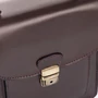 TASSO Valódi bőr férfi válltáska sötétbarna színben