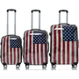 Kép 1/2 - USA zászló mintás bőröndszett 3 részes 
